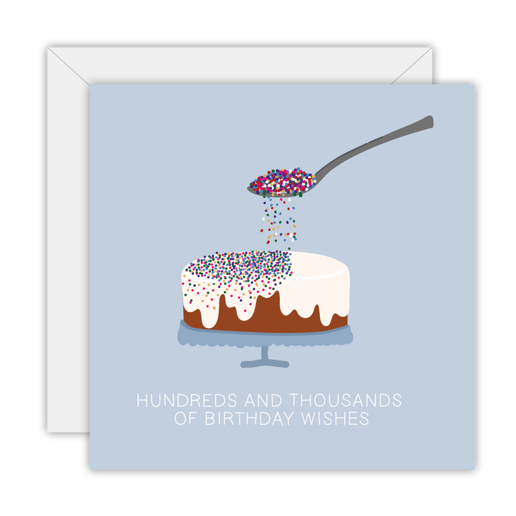 Hundred and thousands of birthday wishes – greeting card