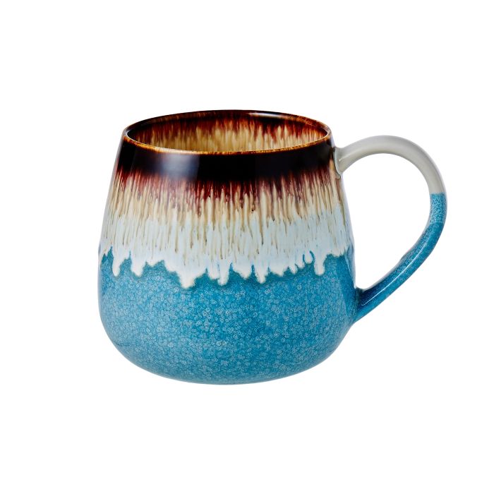 Leaf & Bean Roma Reactive Glaze Mug (Blue/Brown)