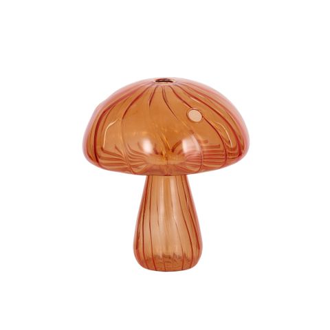 Mushroom Glass Vase (Red)