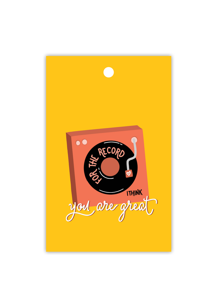 For the record – gift tag
