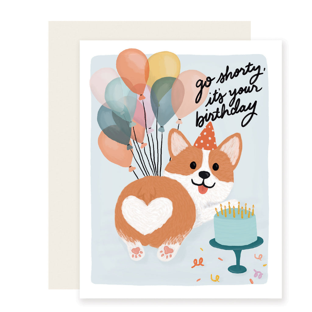 Corgi Birthday - Greeting Card