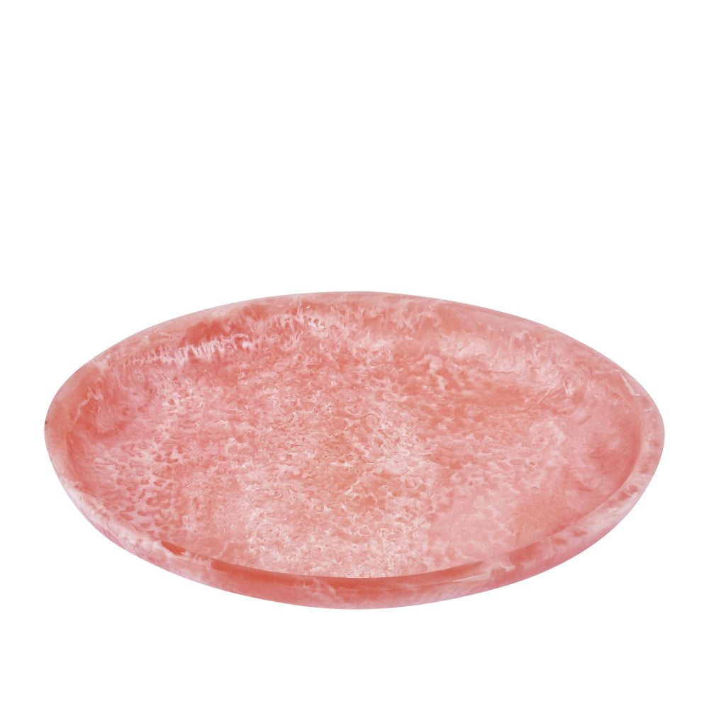 Dariah Resin Oval Tray - Bubblegum