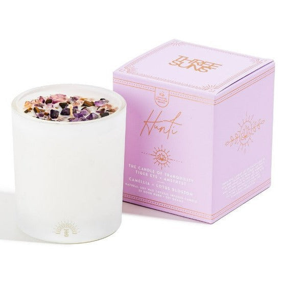 Hunti' | The Candle of Tranquility | Camellia + Lotus Blossom