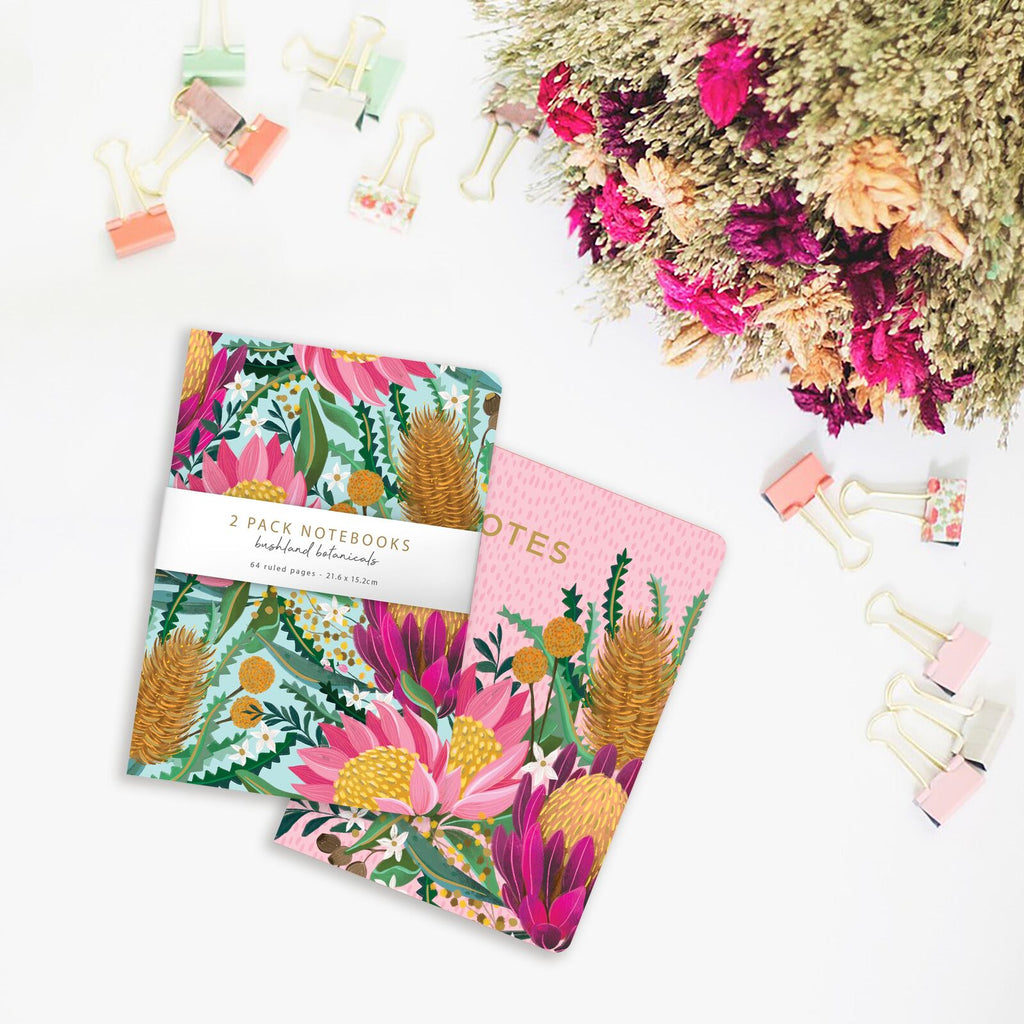 2 Pack Notebooks - Ruled Pages (Asst)