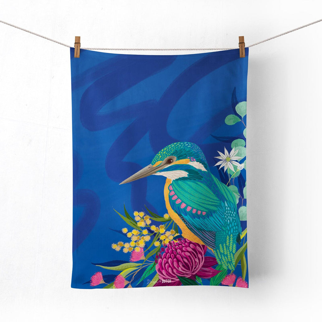 Kingfisher Tea Towel (Microfibre)