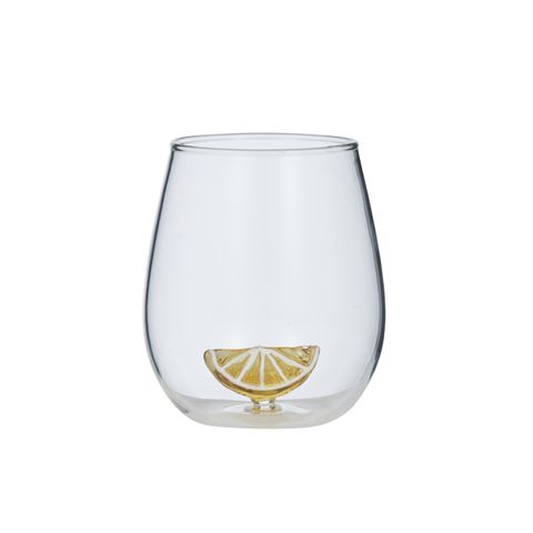 Lemon Slice Glass Tumbler 10cm