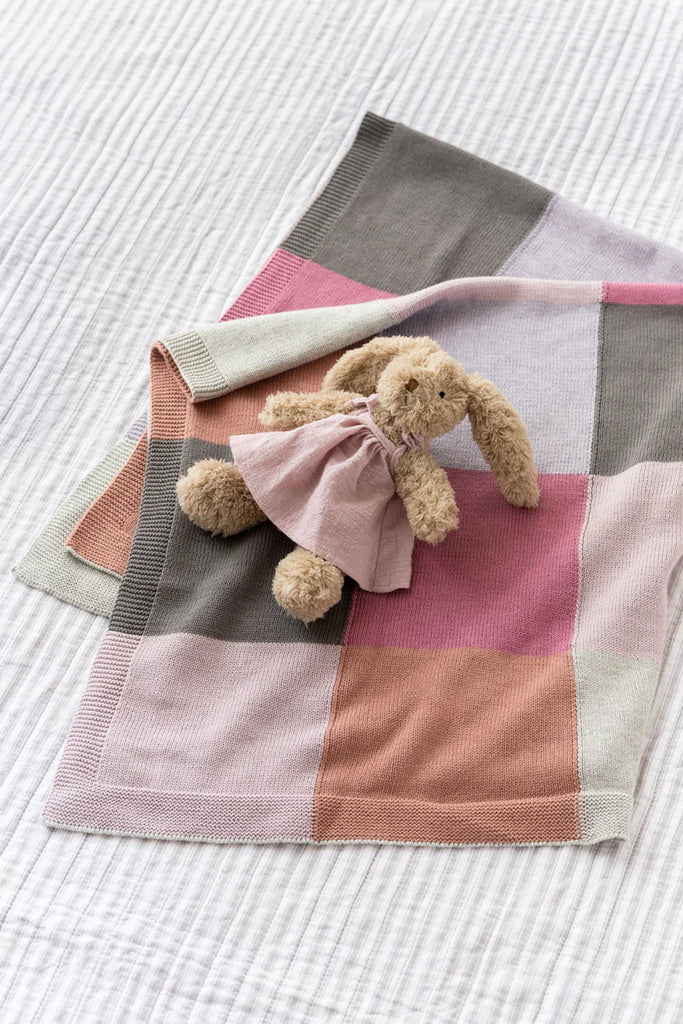 Baby Blanket - Patchwork Lilac