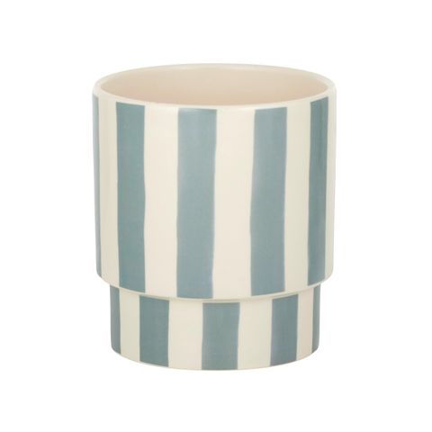 Stripey Ceramic Pot