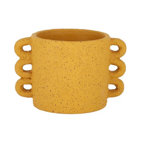 Loopa Cement Pot - Mustard