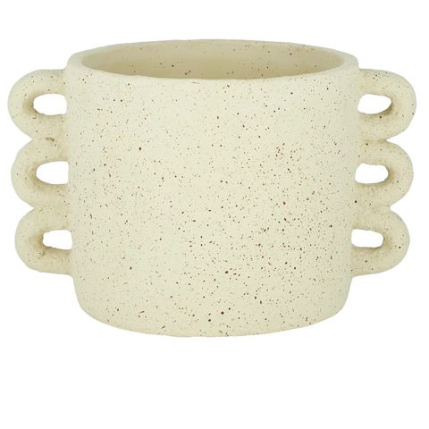 Loopa Cement Pot - Ivory