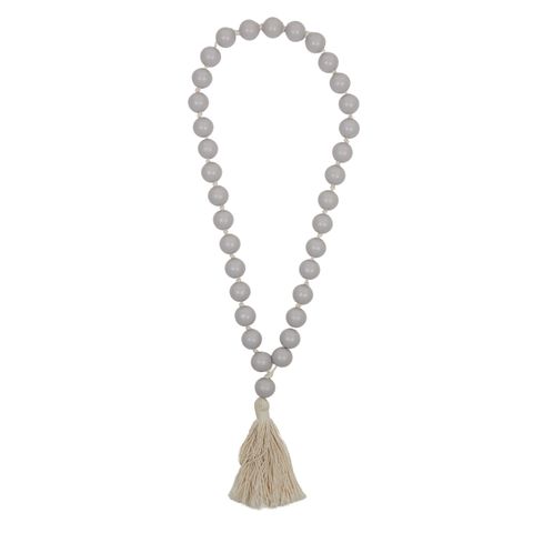 Saffron Wooden Hanging Beads 72cm Mist
