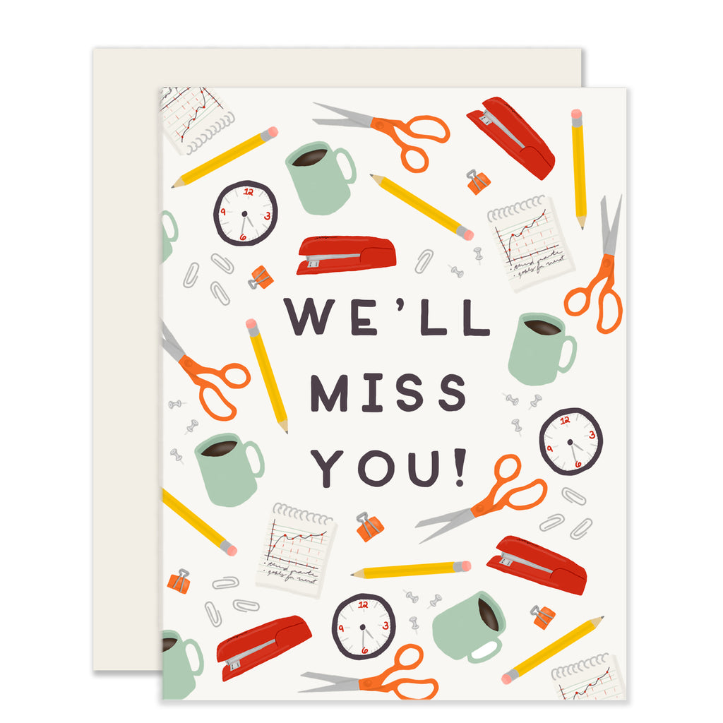 Office Miss You - Greeting Card