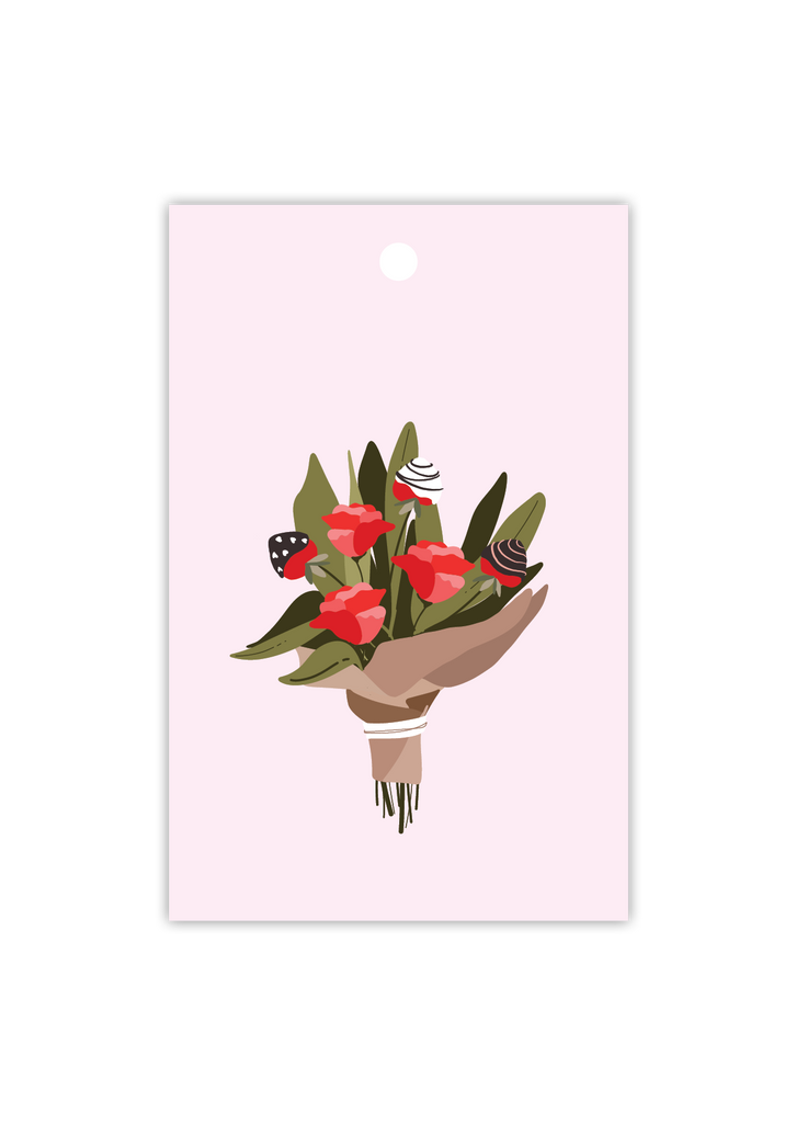 Rose & Strawberry Bunch – gift tag