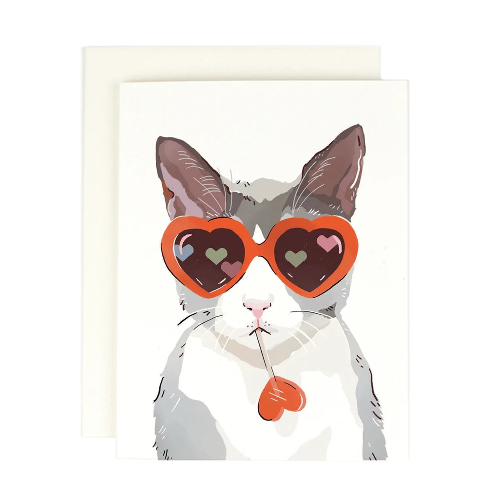 Heart Eye Cat - Greeting Card